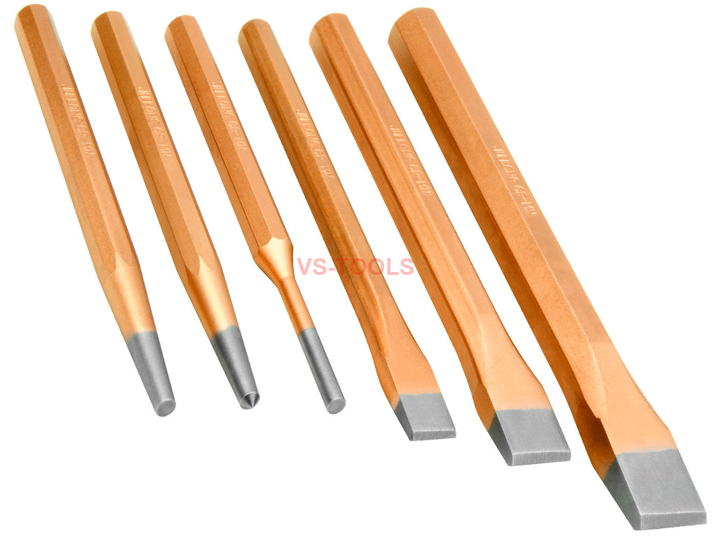 6 Pieces Punch and Cold Chisel Set Extra Strong ChromeManganese